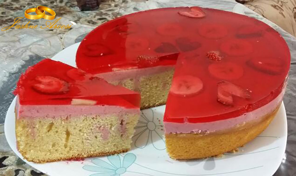 نحوه تزئین کیک با ژله بریلو